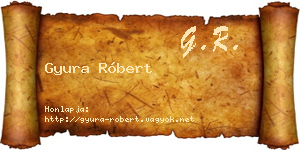 Gyura Róbert névjegykártya